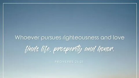 Youth For Yah - Proverbs 21