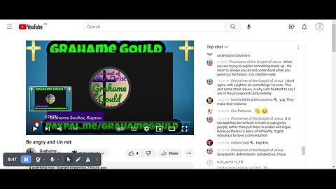 The #Hypocrisy of @GrahameChristianGould He attacks @C4CApologetics later in his stream
