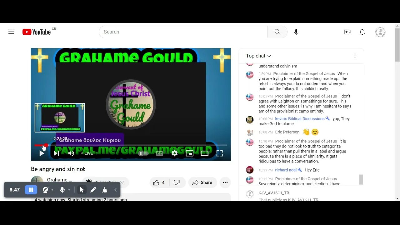 The #Hypocrisy of @GrahameChristianGould He attacks @C4CApologetics later in his stream