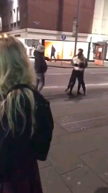 Group of men attack Irish girls then run away like cowards.