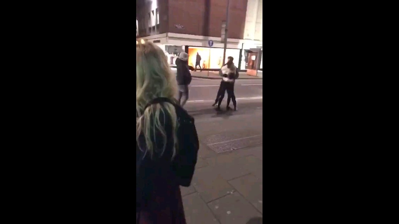 Group of men attack Irish girls then run away like cowards.