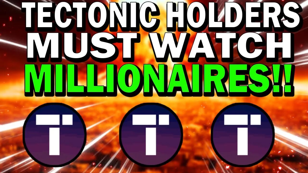 TECTONIC TONIC HOLDERS!! THIS IS A MUST WATCH!! *100X INCOMING*