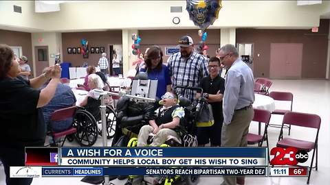 Local boy's wish for a voice comes true