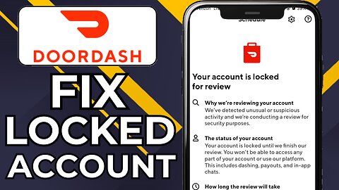 HOW TO FIX DOORDASH ACCOUNT IS LOCKED FOR REVIEW