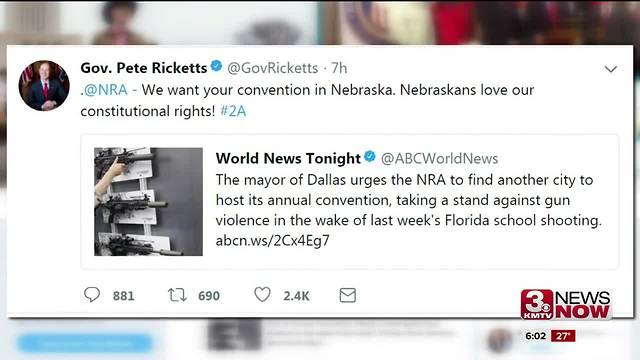 Gov. Ricketts tweets NRA invite to move convention to Nebraska