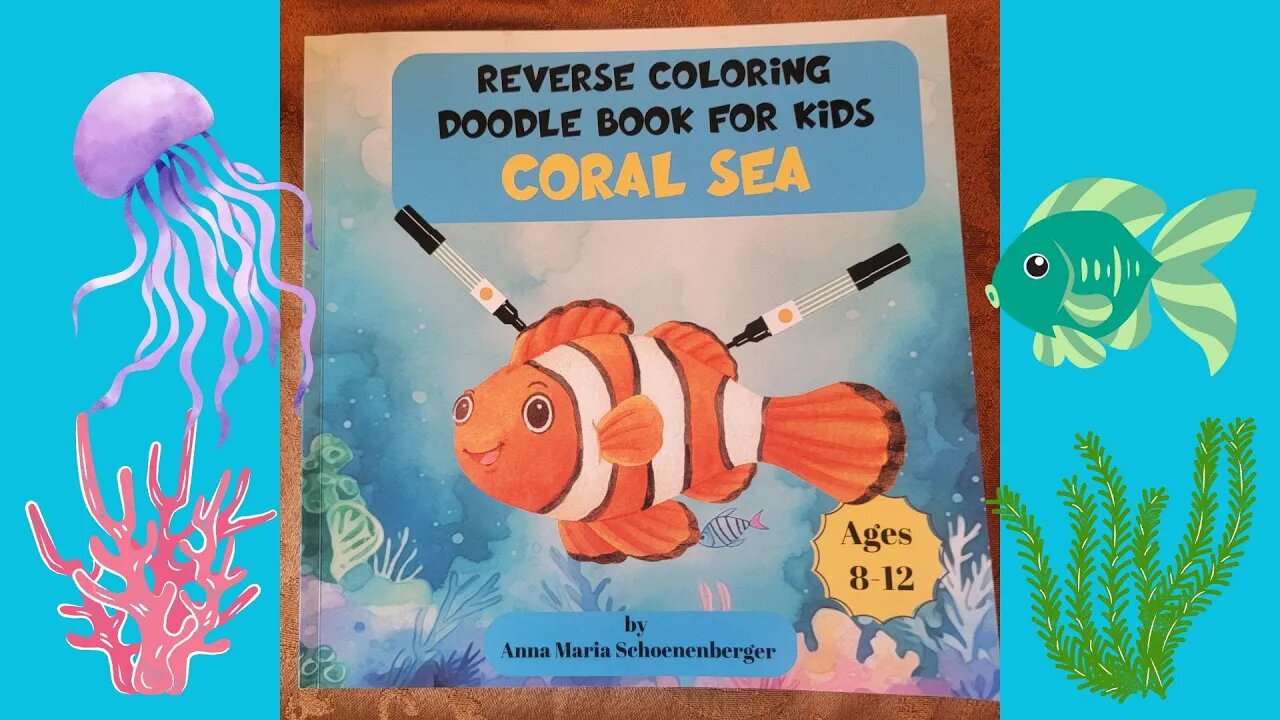 Coral Sea Reverse Coloring Doodle Book for Kids