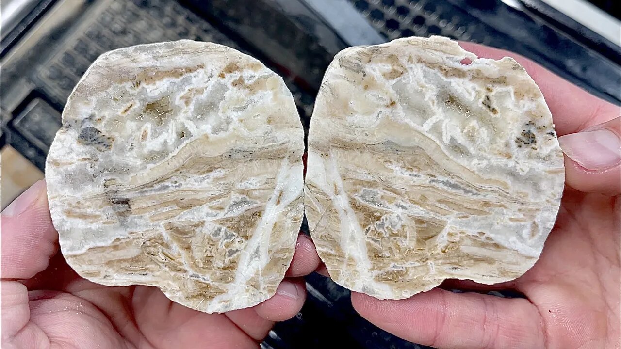 California AGATES cut open with lapidary saw!