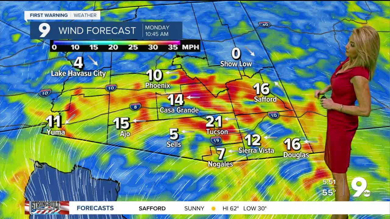 A windy start to the week