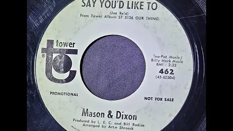 Mason & Dixon – Say You'd Like to