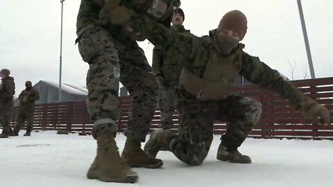 U.S. Marines Train in Martial Arts in Norway Prior to Exercise Cold Response 2022