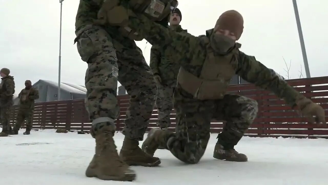 U.S. Marines Train in Martial Arts in Norway Prior to Exercise Cold Response 2022