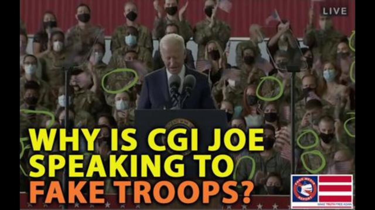 Why is CGI Joe Biden Speaking To Fake Military Troops?