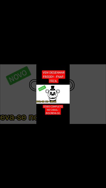 COMO DESENHAR FREDDY - FNAF - FÁCIL #desenho #shorts #desenholivre #desenhofacil