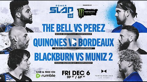 Power Slap 10: The Bell vs Perez | Friday December 6th at 9pm ET/6pm PT