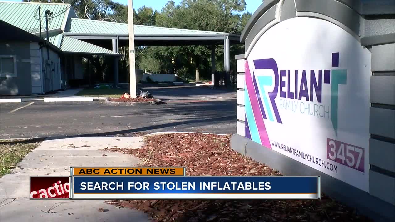 Search for stolen inflatables