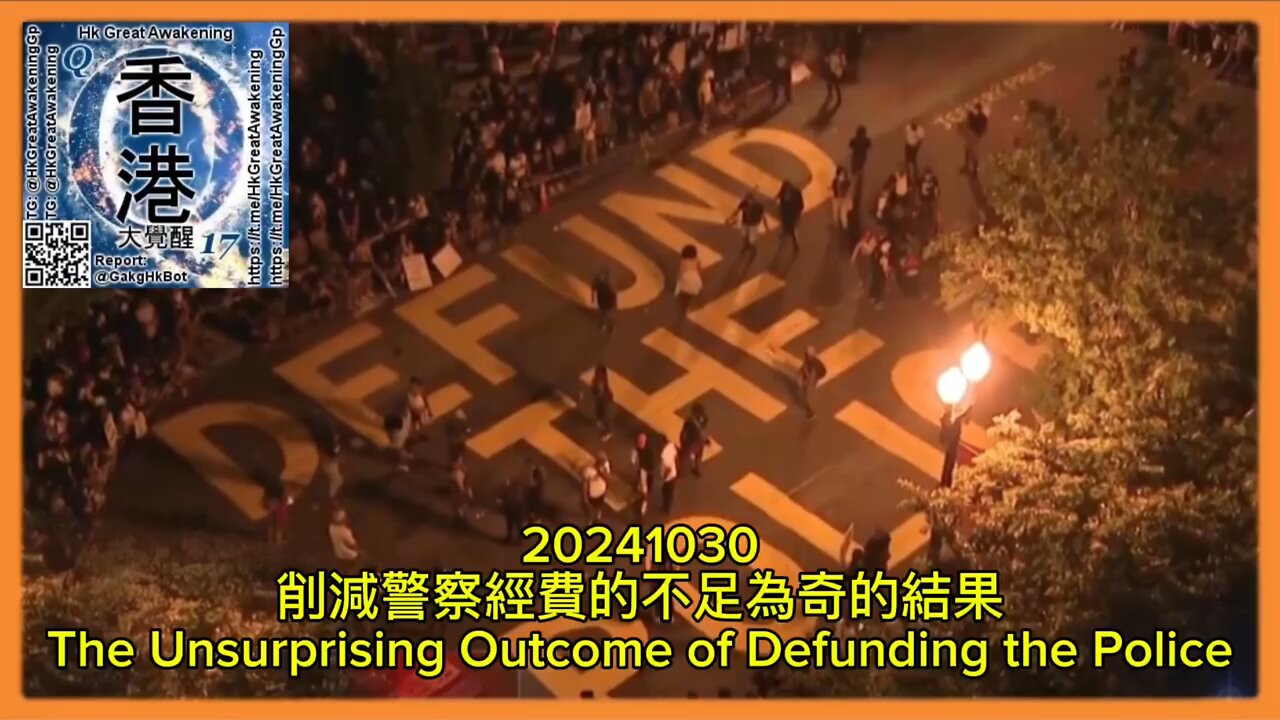 削減警察經費的不足為奇的結果 The Unsurprising Outcome of Defunding the Police