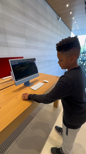 At the Apple Store in Lenox Mall!