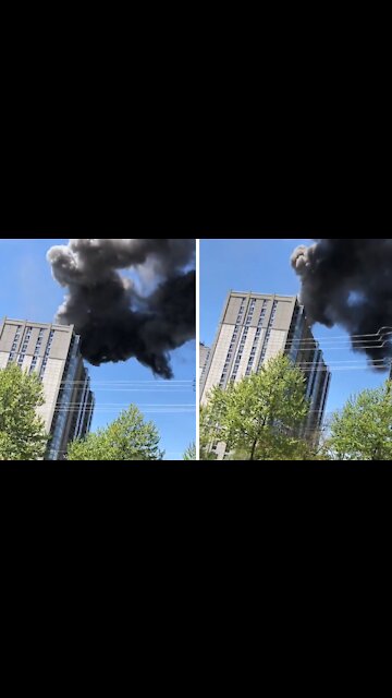 Blazing fire in Rockville, Maryland captured on camera