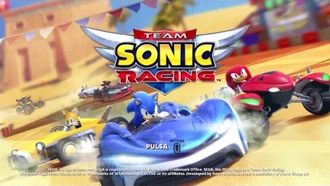 妻と一緒に PS4 で Team Sonic Racing をプレイしています (❤️´艸｀❤️)