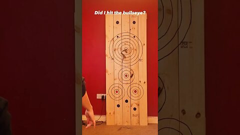 Throwing Knifes Bullseye: Did I Make the Perfect Throw?" #Shorts
