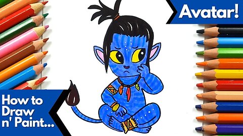 How to draw and paint Avatar 2 Baby Na'vi