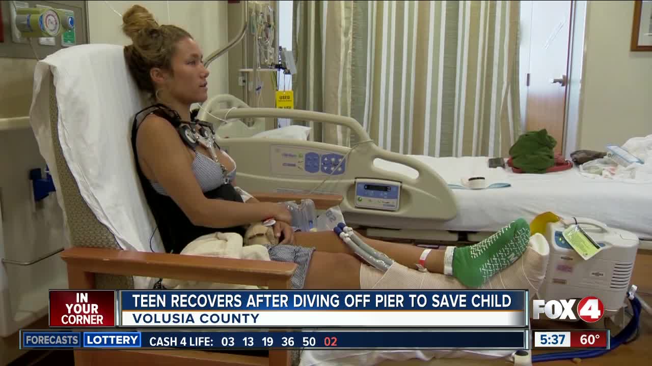 Florida waitress recovering after diving off pier in effort to save child caught in rip current