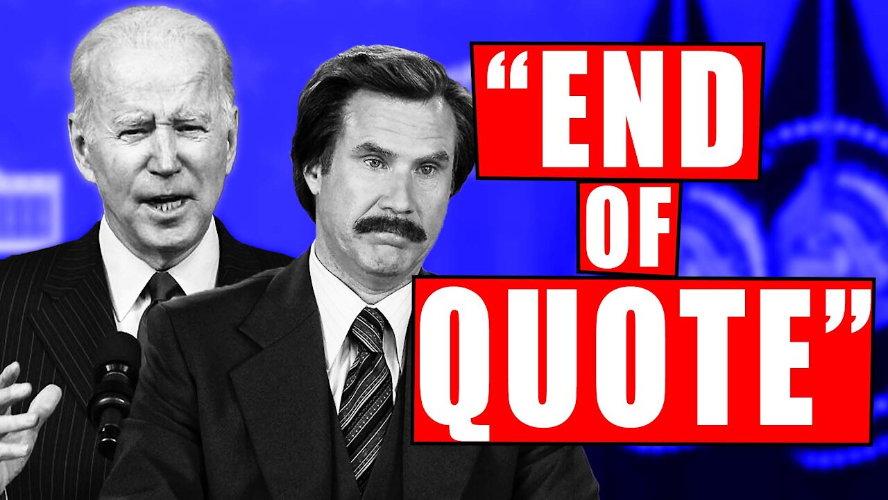 Sleepy Joe Biden Reads “End of Quote” Out Loud from Teleprompter in a Ron Burgundy Moment