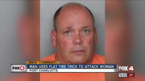 Man uses flat tire trick to rob woman