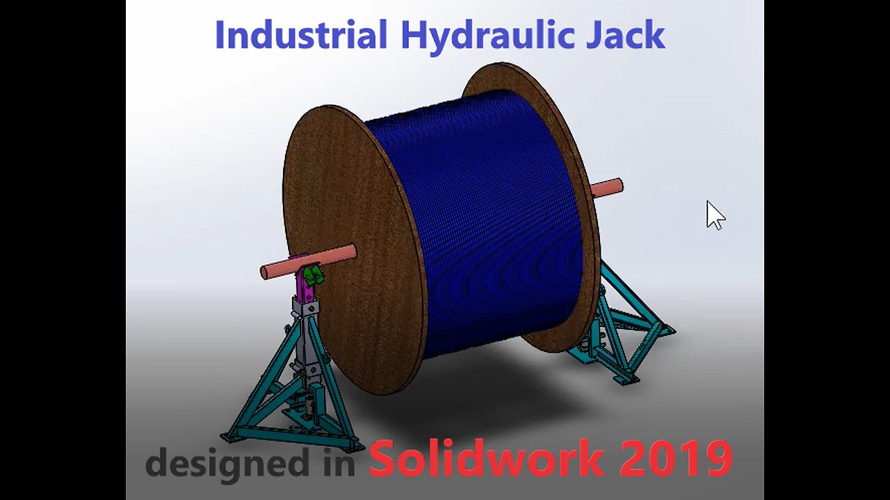 Industrial Hydraulic Jack Part & Assembly Detail in solidwork 2019 (view Only)