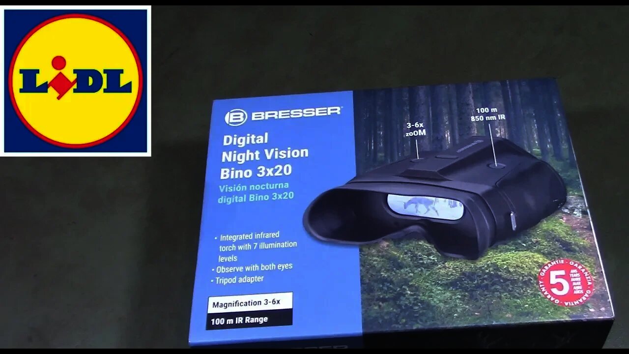 Lidl bresser night vision binoculars unboxing, review and demonstration