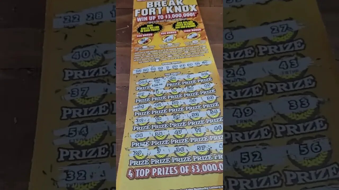 Fort Knox Kentucky Lottery Ticket! #lottery