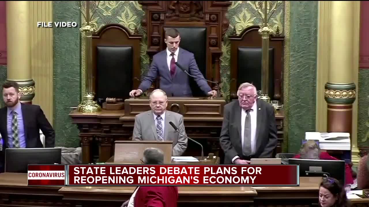State leaders debate plans for reopening Michigan's economy