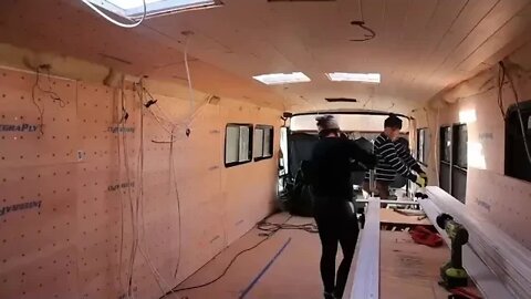 BEAUTIFUL ~ TINY HOME Bus Conversion TIME LAPSE Start to Finish