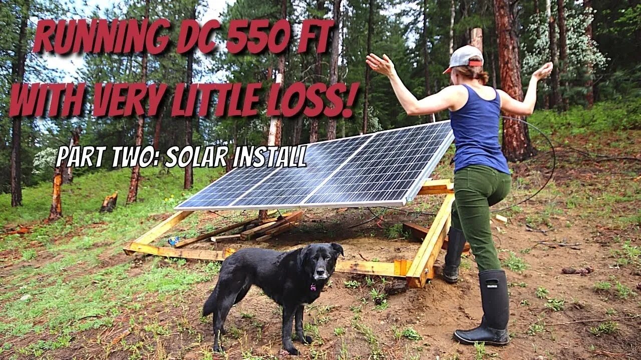 Setting Up Solar Panels Far From Home - 550 Ft!! - Part Two | Better than 100% Efficiency?