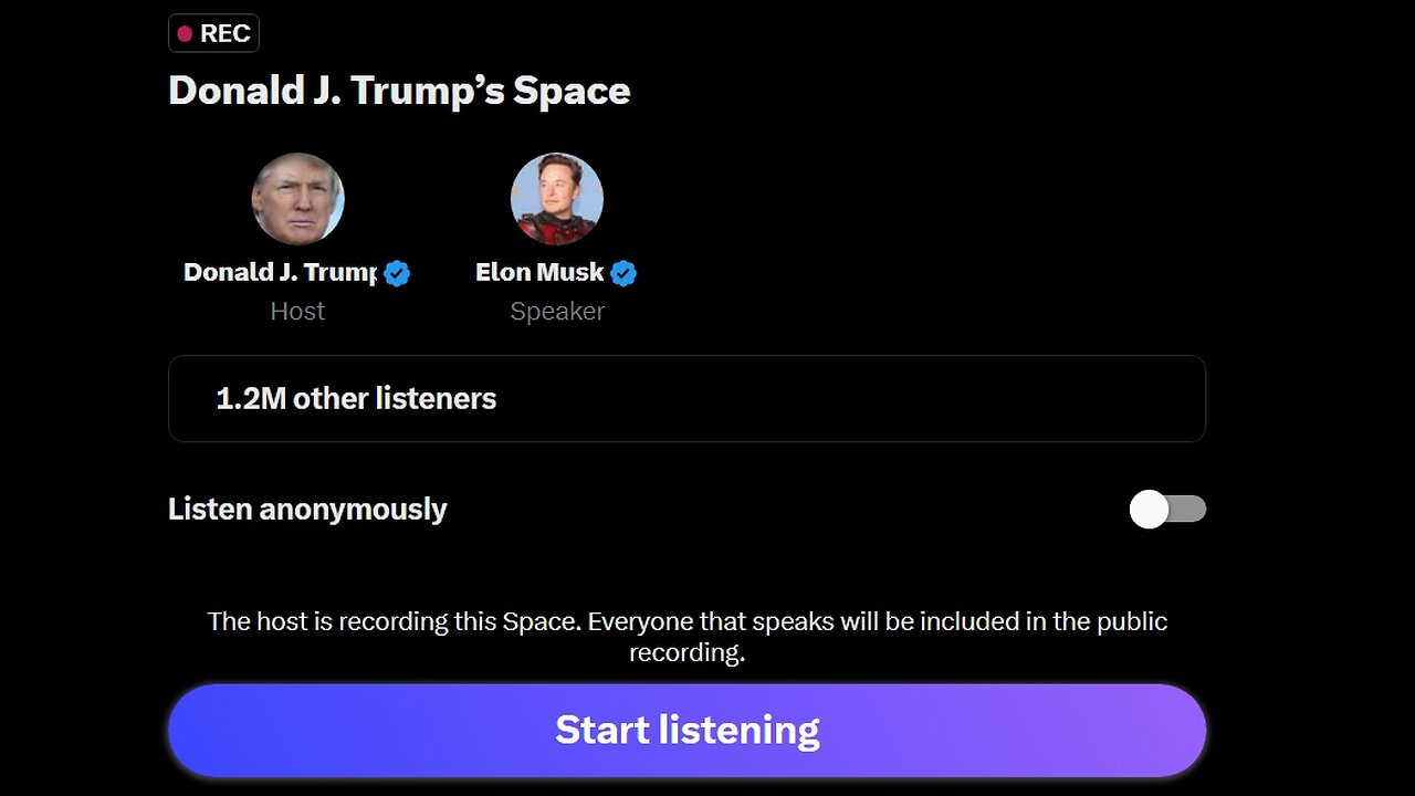 DONALD TRUMP AND ELON MUSK X SPACES Live Conversation | CERTIFIEDTRUTHTVMVP