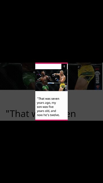 Pereira reacted to Adesanya's insult to his son. #short