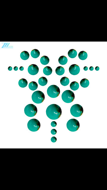 Natural turquoise 6mm loose cabochon high quality Genuine Gemstone Jewelry Making Fashion Design05