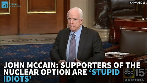 John McCain: Supporters Of The Nuclear Option Are ‘Stupid Idiots’