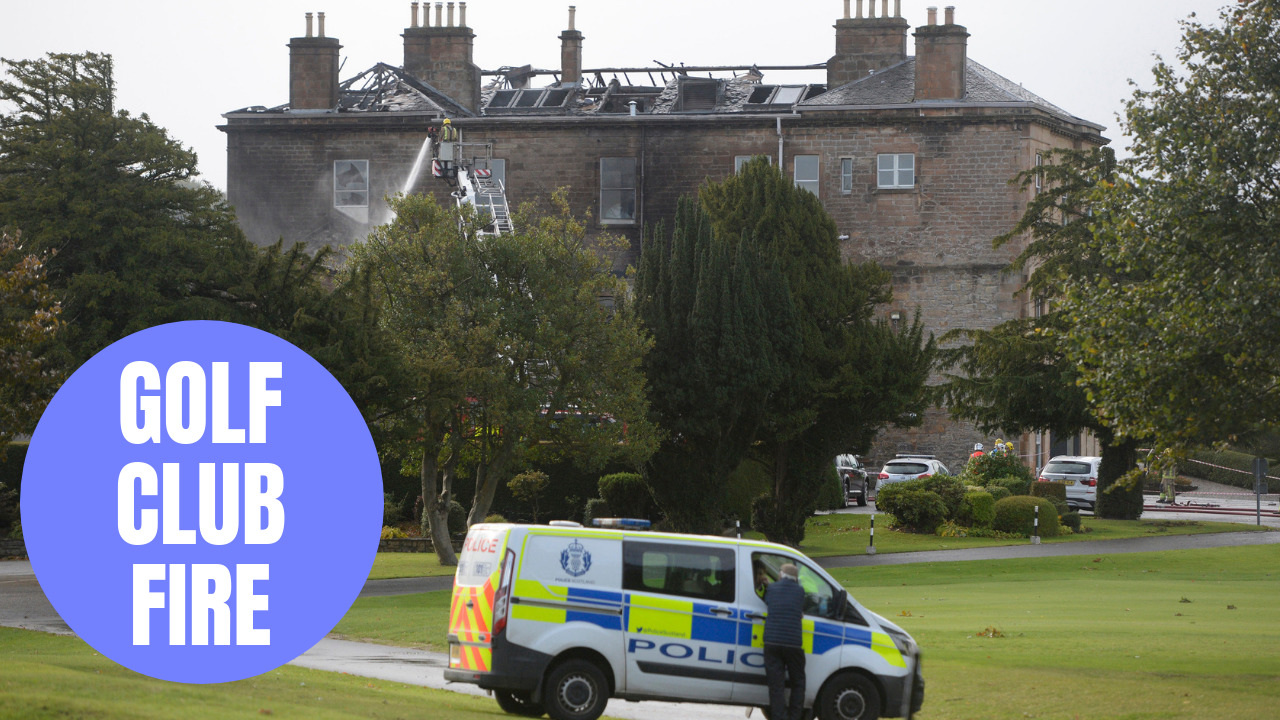 Emergency services are still at the scene of a major fire at one of the world's oldest golf clubs