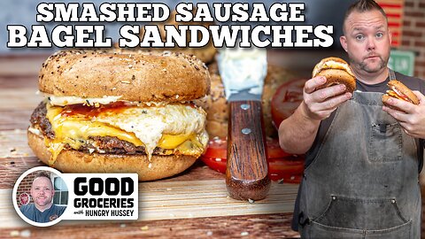 Smashed Sausage Bagel Sandwiches | Blackstone Griddles