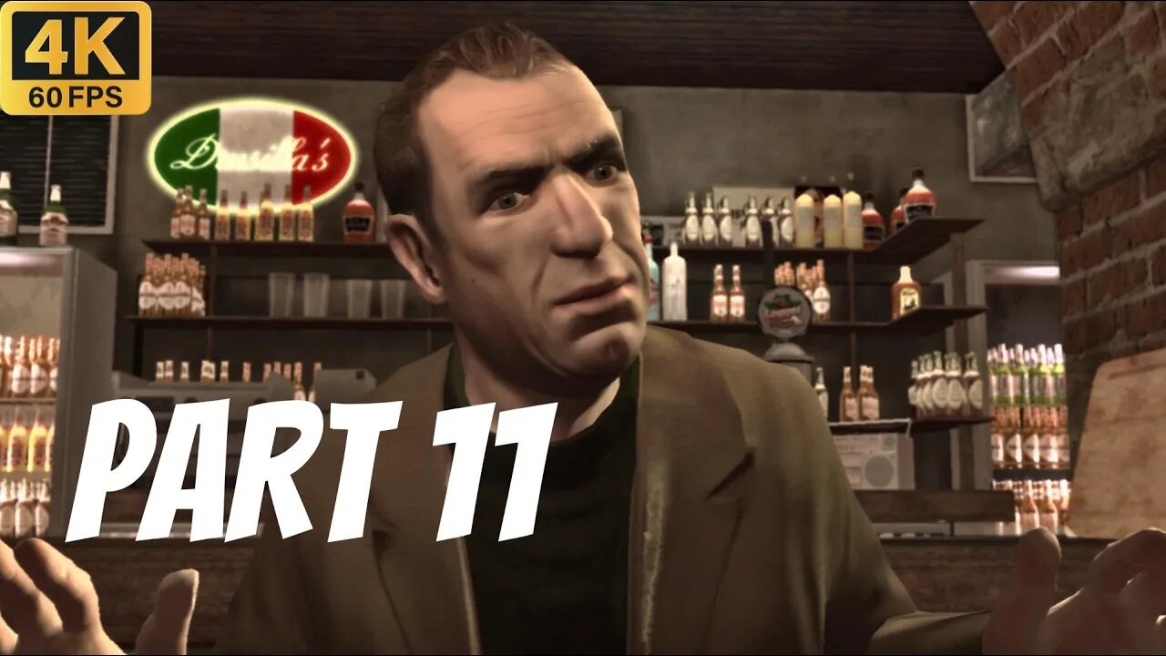 GRAND THEFT AUTO IV Walkthrough Gameplay Part 11 [4K 60FPS] - No Commentary (Full Game)