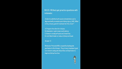 NCLEX-RN Best quiz practice questions with rationals