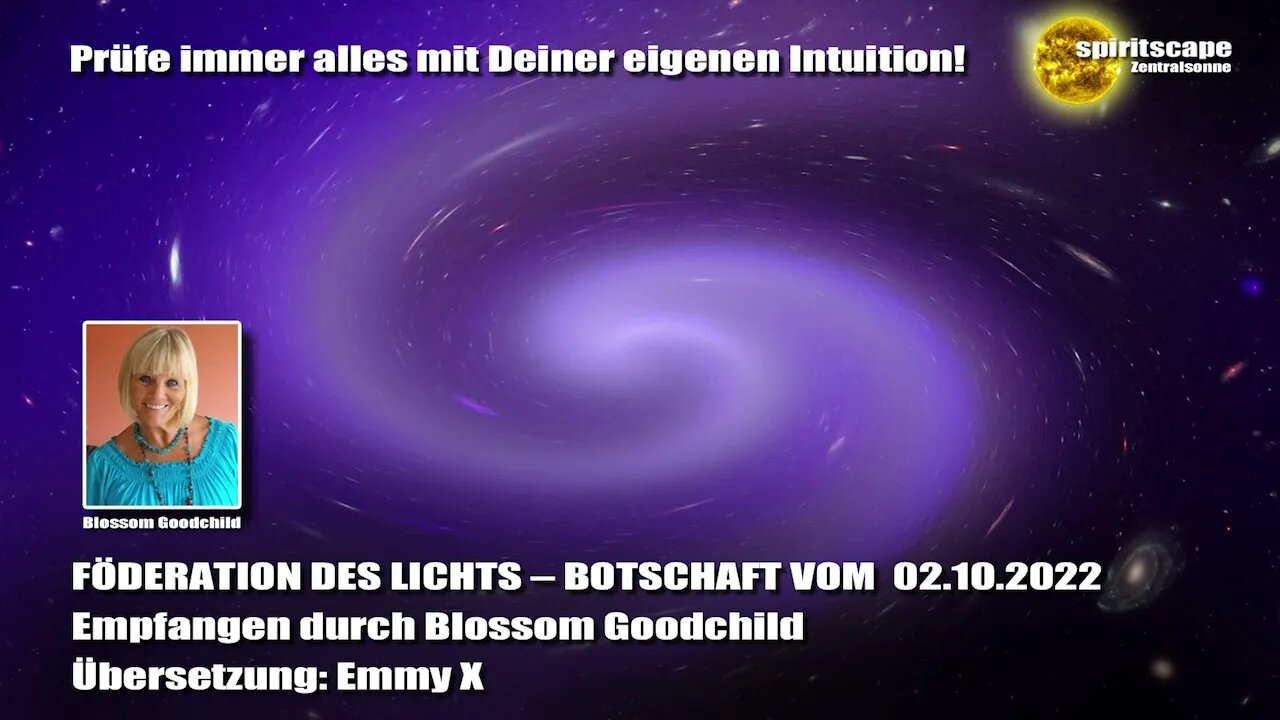 Blossom GOODCHILD - FÖDERATION DES LICHTS – BOTSCHAFT VOM 02.10.2022