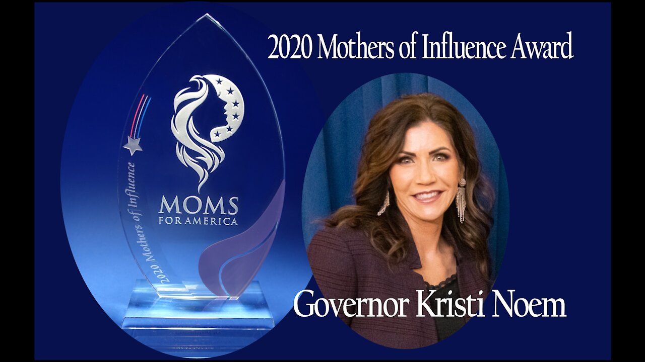 Governor Kristi Noem presented 2020 Mothers of Influence Award
