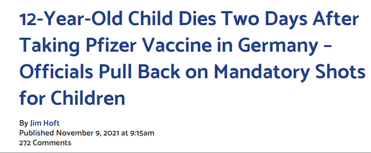 12yo DIES 2 Days After receiving the DEATH VAX