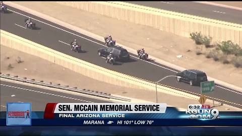 After church service, McCain to depart Arizona for last time