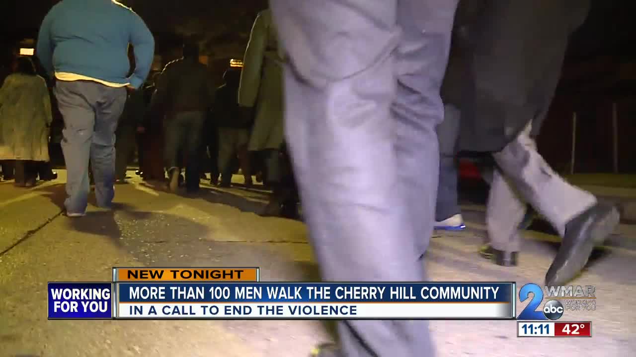 More than 100 men walk the Cherry Hill community in a call to end the violence