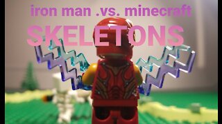 Lego Iron Man verses Skeletons