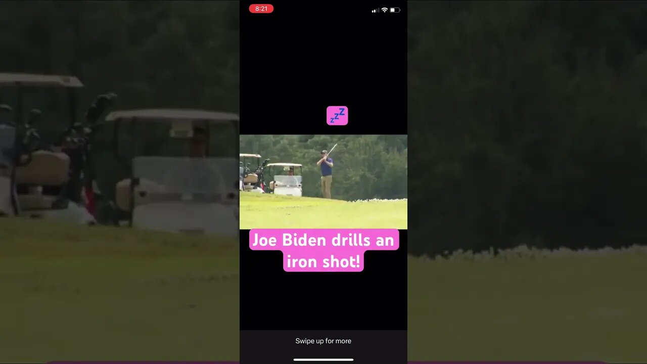 Joe Biden pounds an iron on the golf course! #joebiden #golf #usopen