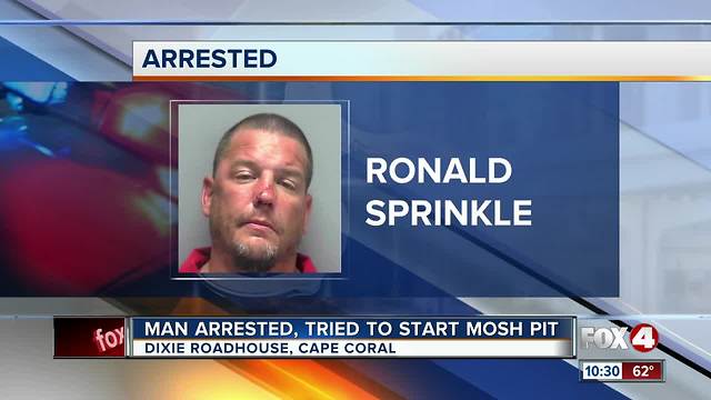 Attempt to start mosh pit ends in arrest in Cape Coral